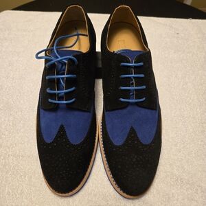 BOLD! by Soxy, Stylish Black&blue Suede wingtips. NWOT